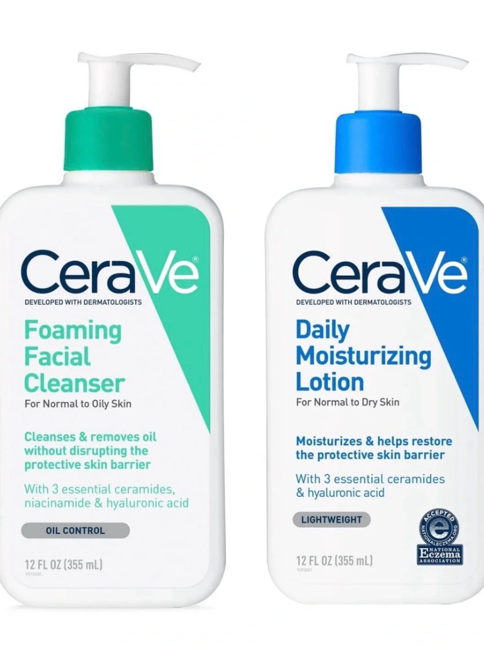 CeraVe Foaming Beauty Facial Cleanser & Daily Moisturizing Lotion Set. NEW!